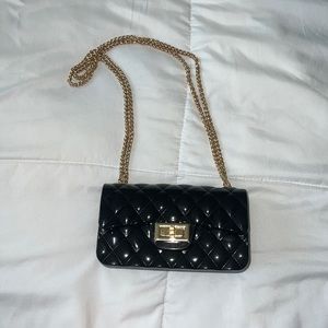 Small black jelly purse